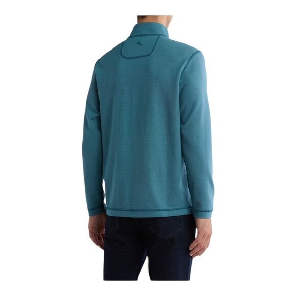 Tommy Bahama Men Blue Quarter Zip Switch It Up Reversible Sweatshirt Sz XXL New - Picture 10 of 12
